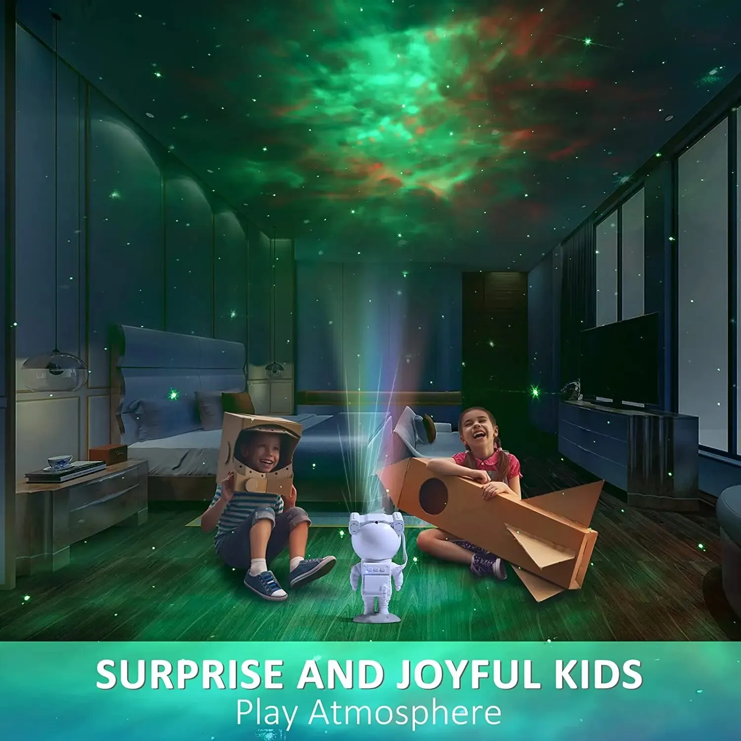 Kids Gift Astronaut Star Projector Night Light with Remote Control 360 Adjustable Design Bedroom Nebula Galaxy Projector Lights