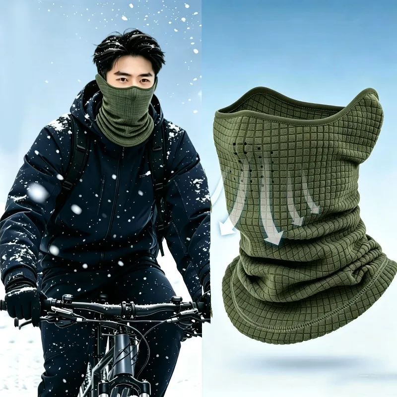 Windproof Thicken Warm Face Mask Breathable Thicken Warm Neck Warmer for Women Men Winter Ear Protection Cycling Hiking Running