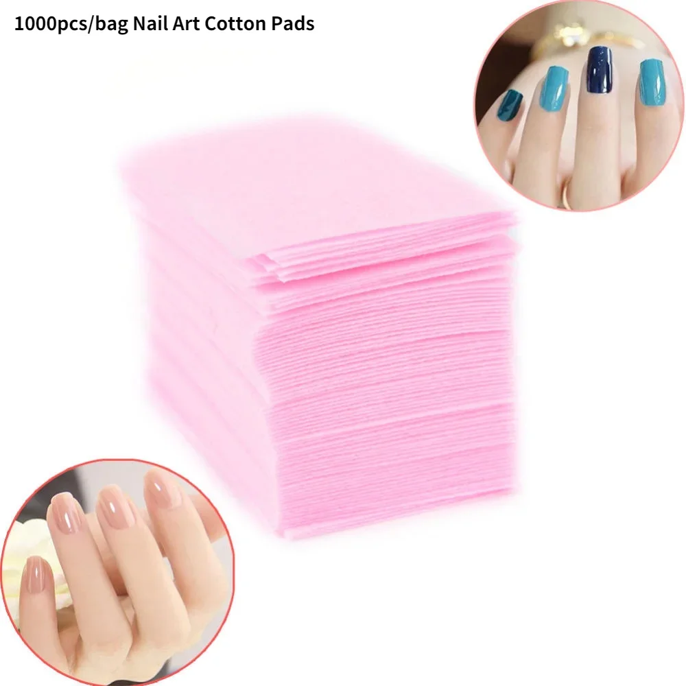 1000 Pcs / Bag Lint-Free Nail Gel Polish Removal Wraps Wipes Manicure Remove Nails Varnish Cotton Pads Nail Art Tools