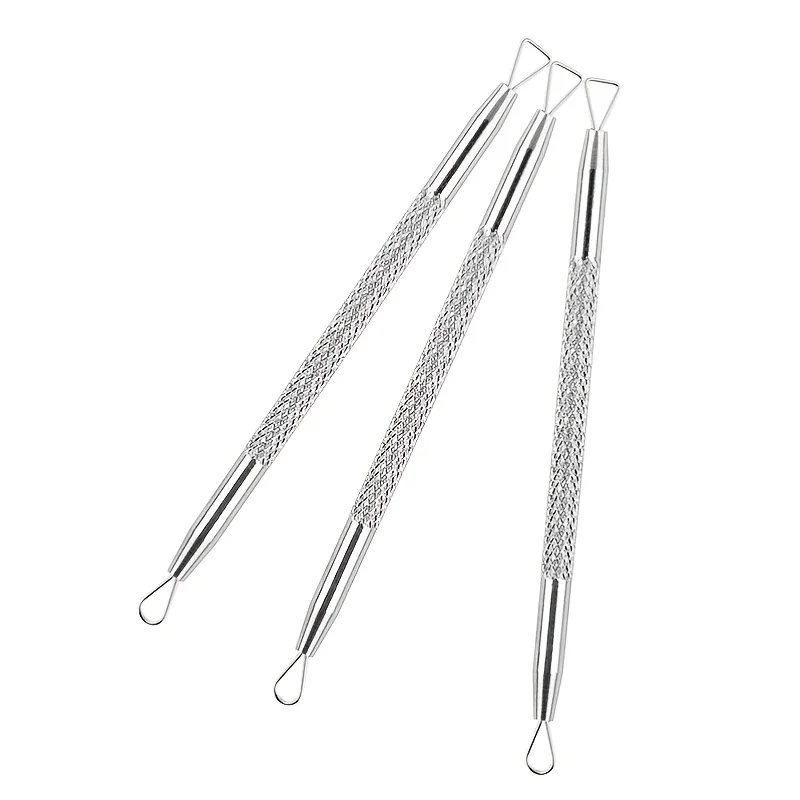 مزيل الرؤوس السوداء من الفولاذ المقاوم للصدأ برأسين - مستخرج بثرة فعال للبشرة الدهنية غير المعطرة، متين، وسهل التنظيف