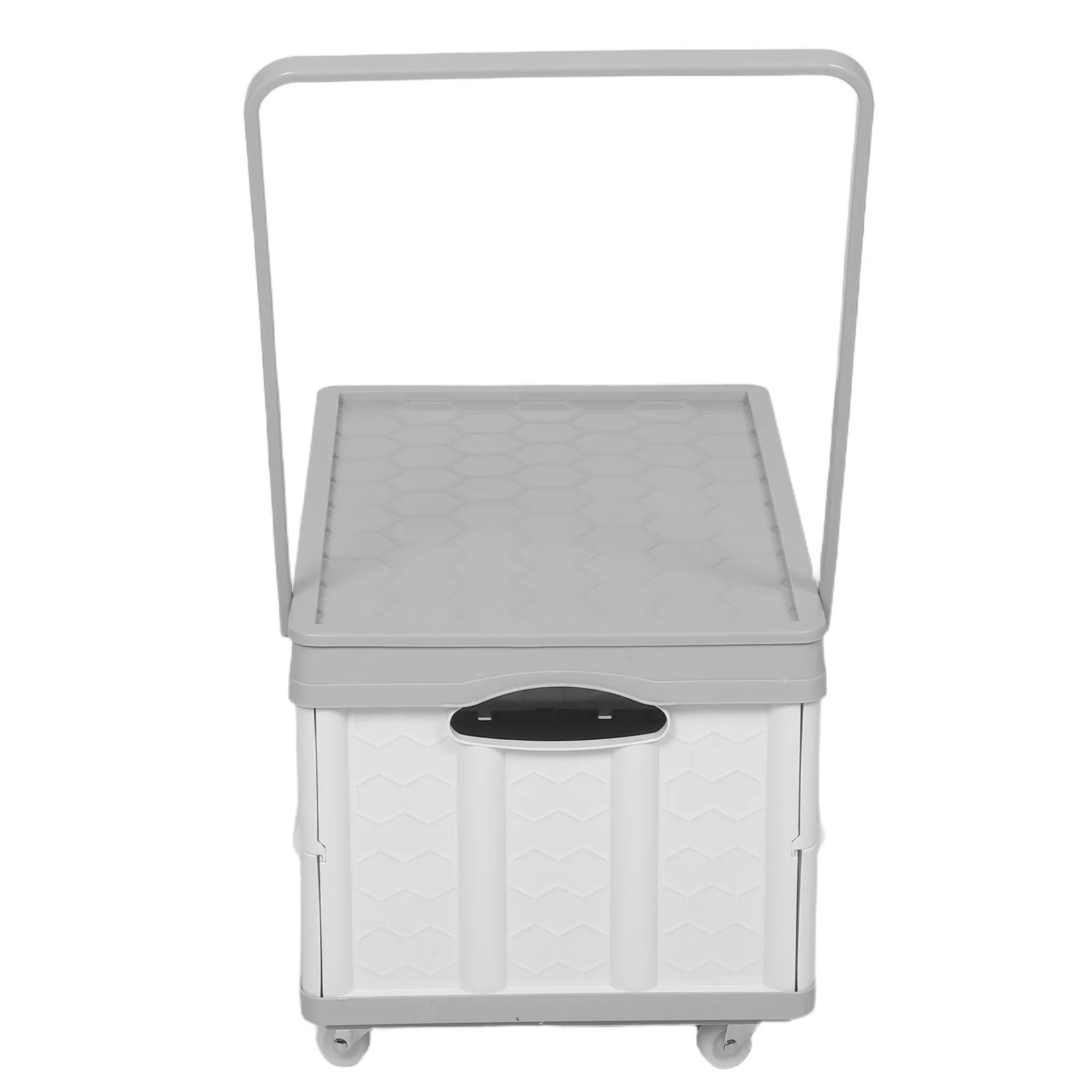 

Folding Storage Crate with Wheels Collapsible Plastic Tote Spacious Rolling Cart for Clothes Grocery Car Trunk Classroom