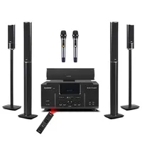 K10 5.1 Surround Home Theater System With Karaoke USB Wireless Microphone Amplifier Speaker Bt Home Theatre System