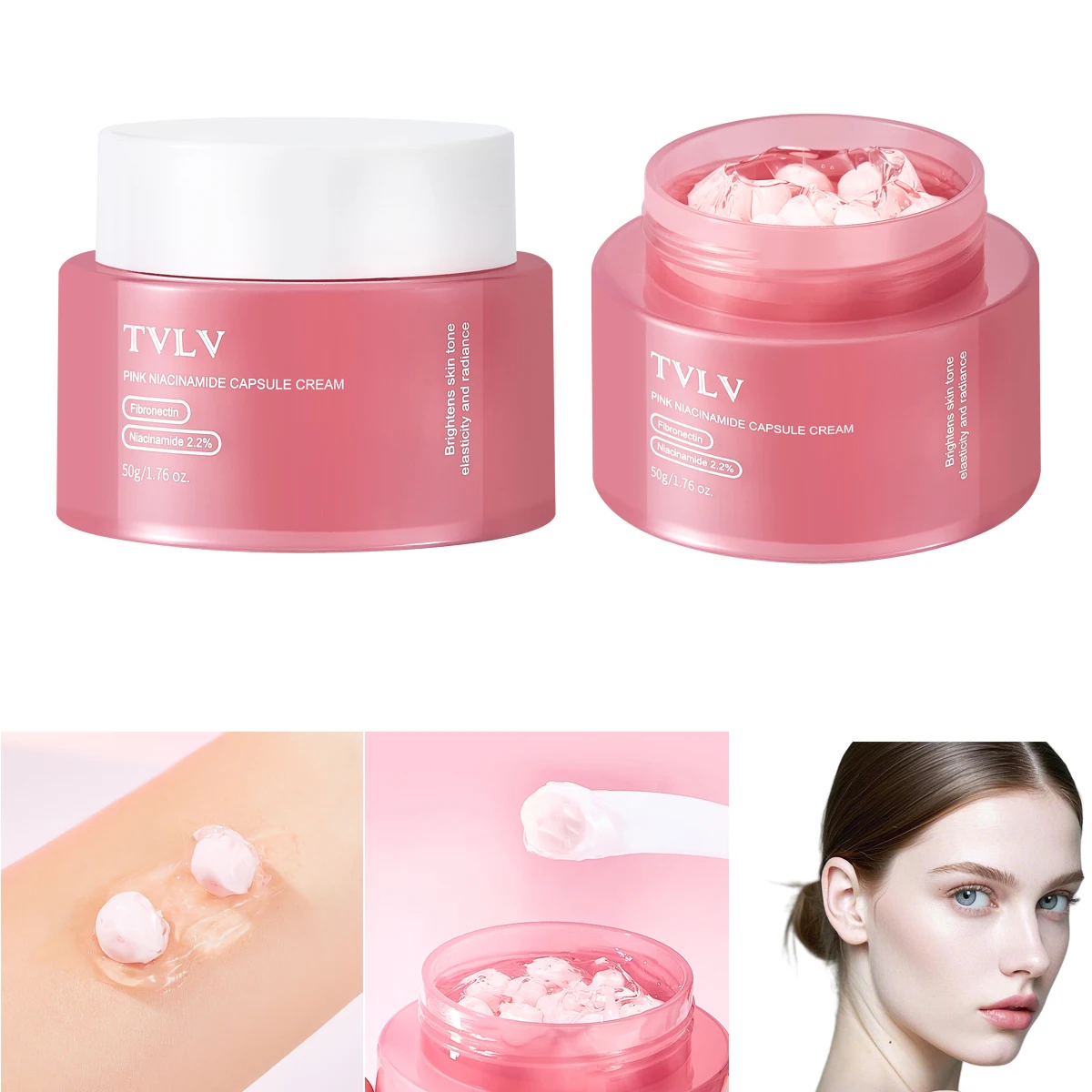 Pink Niacinamide Capsule Cream - Brightening & Deep Moisturizing