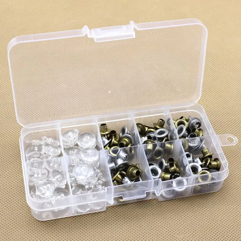 Transparent Plastic Storage Box Grids Adjustable For Small Component Jewelry Box Bead Pills Organizer Nail Art Decorative Box