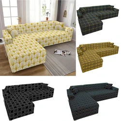 Geometric Pattern   Elastic Sofa Seat Cover Sofa Cover 4 Seater Elasticated Sofa Covers Long Chair Square   Elastic  For Pets