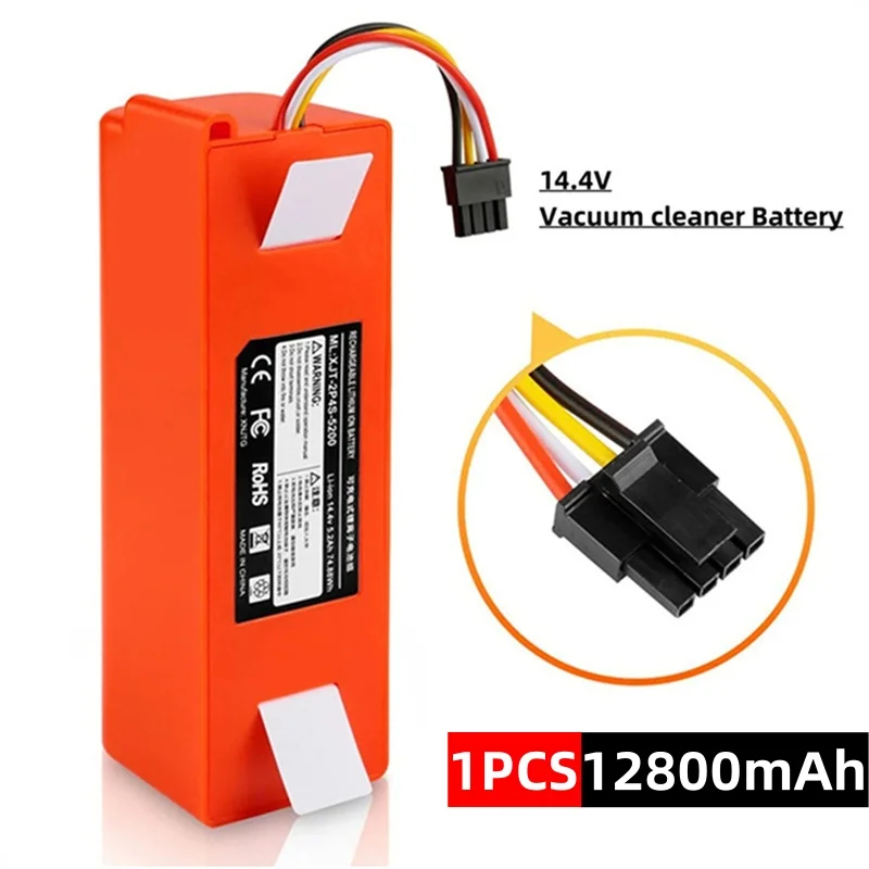 14.4V 12800mAh Replacement Battery for Xiaomi Roborock S55 S60 S65 S50 S51 S5 MAX S6 Robot Vacuum Cleaner