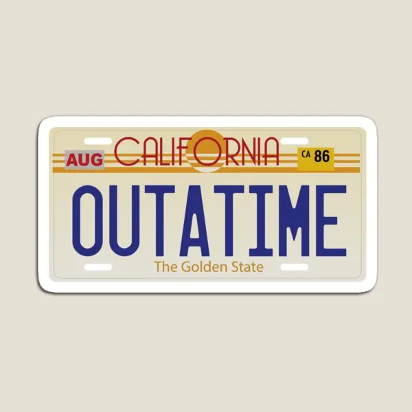 Back To The Future License Plate  Magnet Toy Funny for Fridge Organizer Home Kids Holder Colorful Refrigerator Baby Children