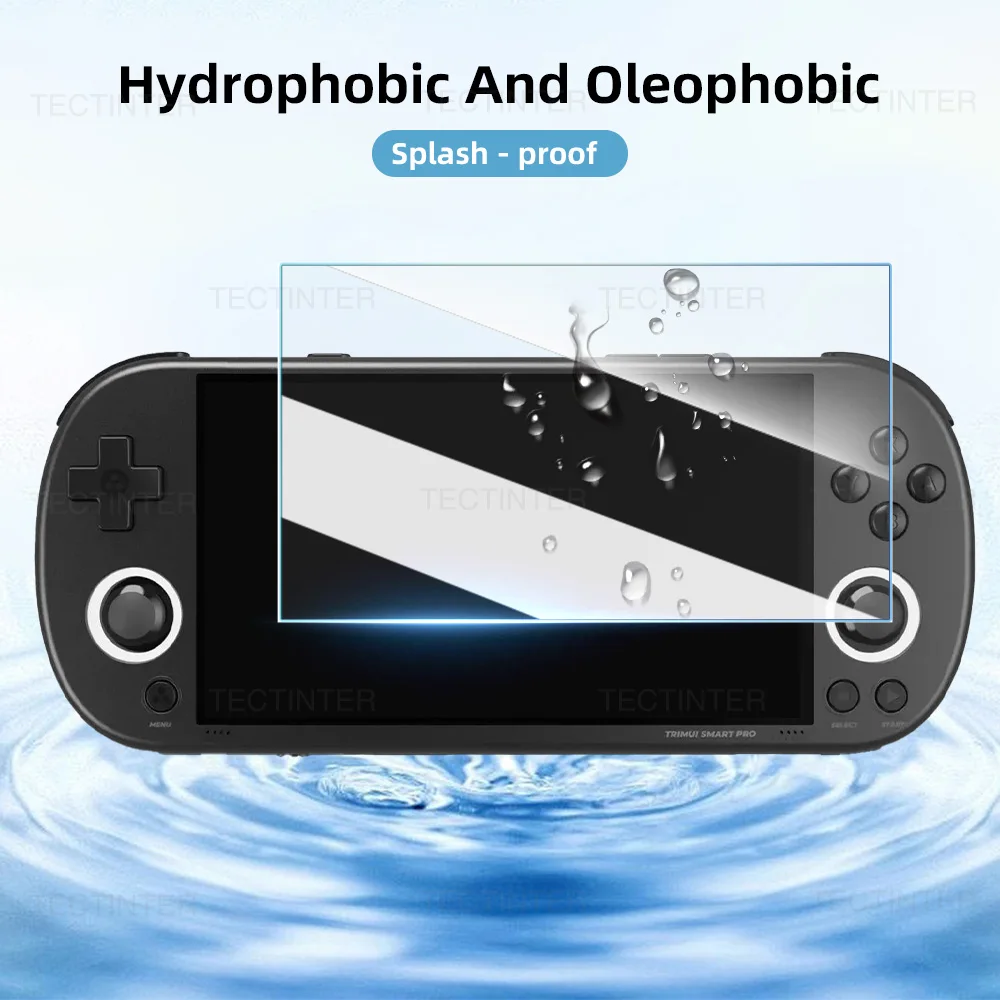 ل Trimui الذكية برو حقيبة حمل صلبة + 9H الزجاج المقسى فيلم واقي للشاشة ل Trimui الذكية برو وحدة تحكم بجهاز لعب محمول