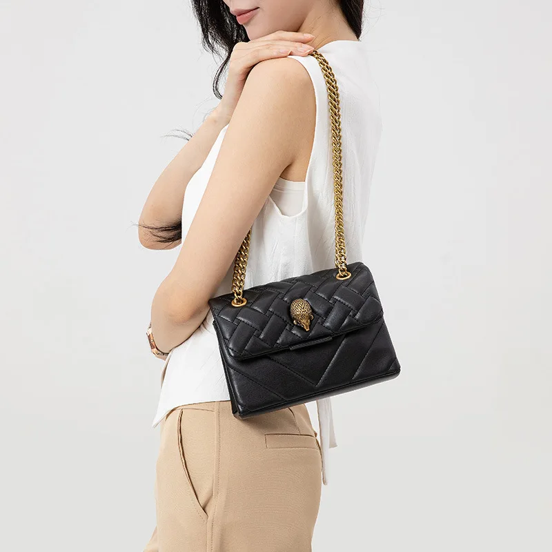 2026 neue modische Ketten-Igel-Umhängetasche für Damen, kleine Tasche, Umschlagtasche, Schultertasche, Crossbody-Tasche – Detail 4