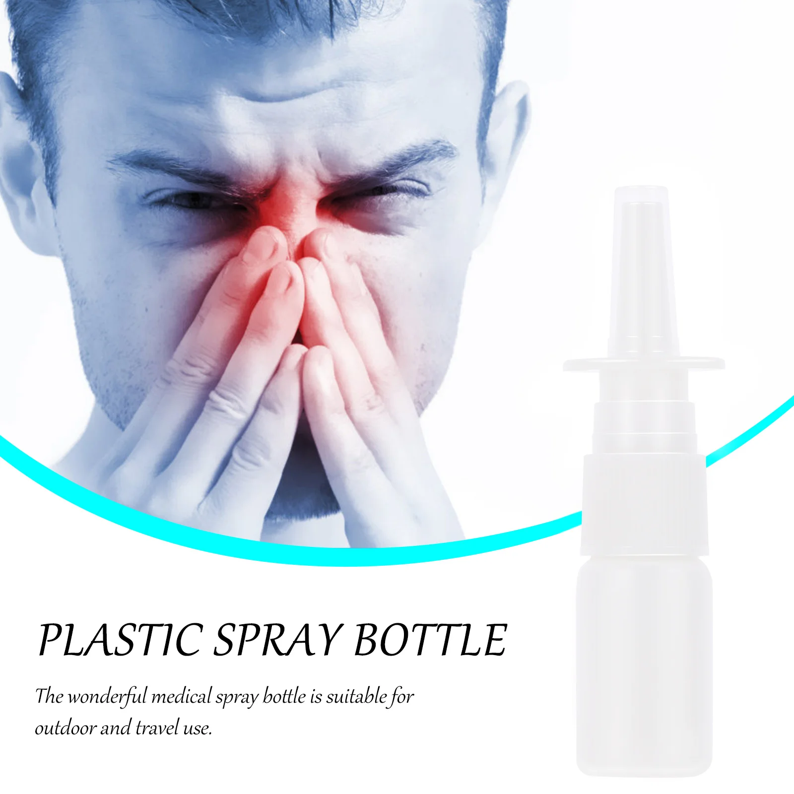 20 Pcs Spray Bottle Refillable Small Nasal Water Outdoor Fine Mist White Medical