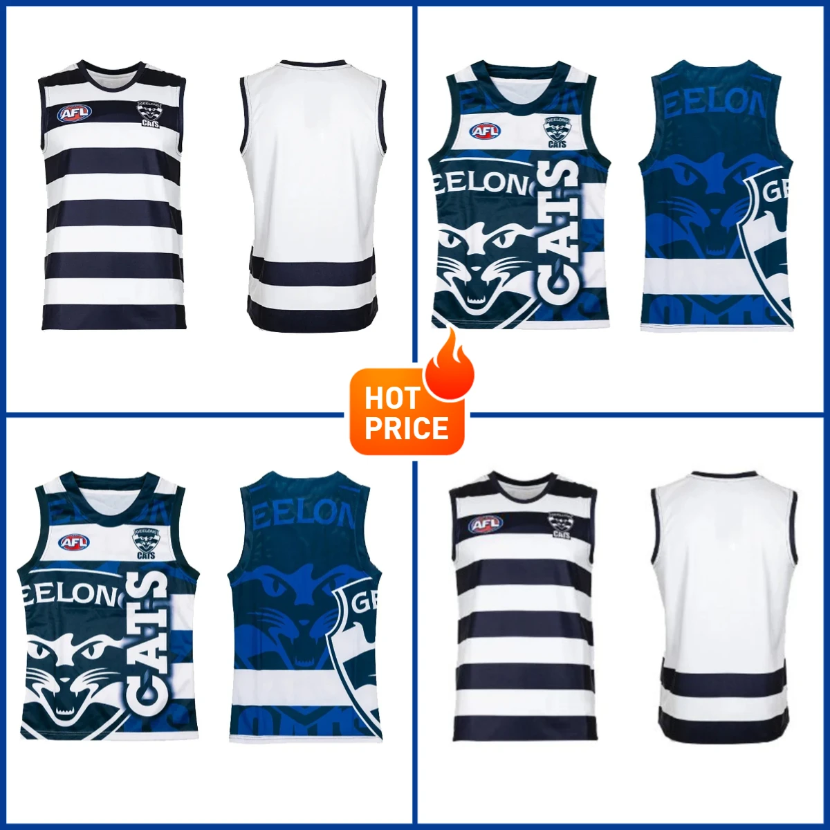 

3d printed, children's rugby training kit, 2025 man Nice Australian men's soccer jersey, Geelong Cats Guernsey,