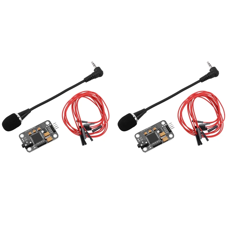 2X Voice Recognition Module With Microphone Dupont Speech Recognition Voice Control Board For Arduino Compatible