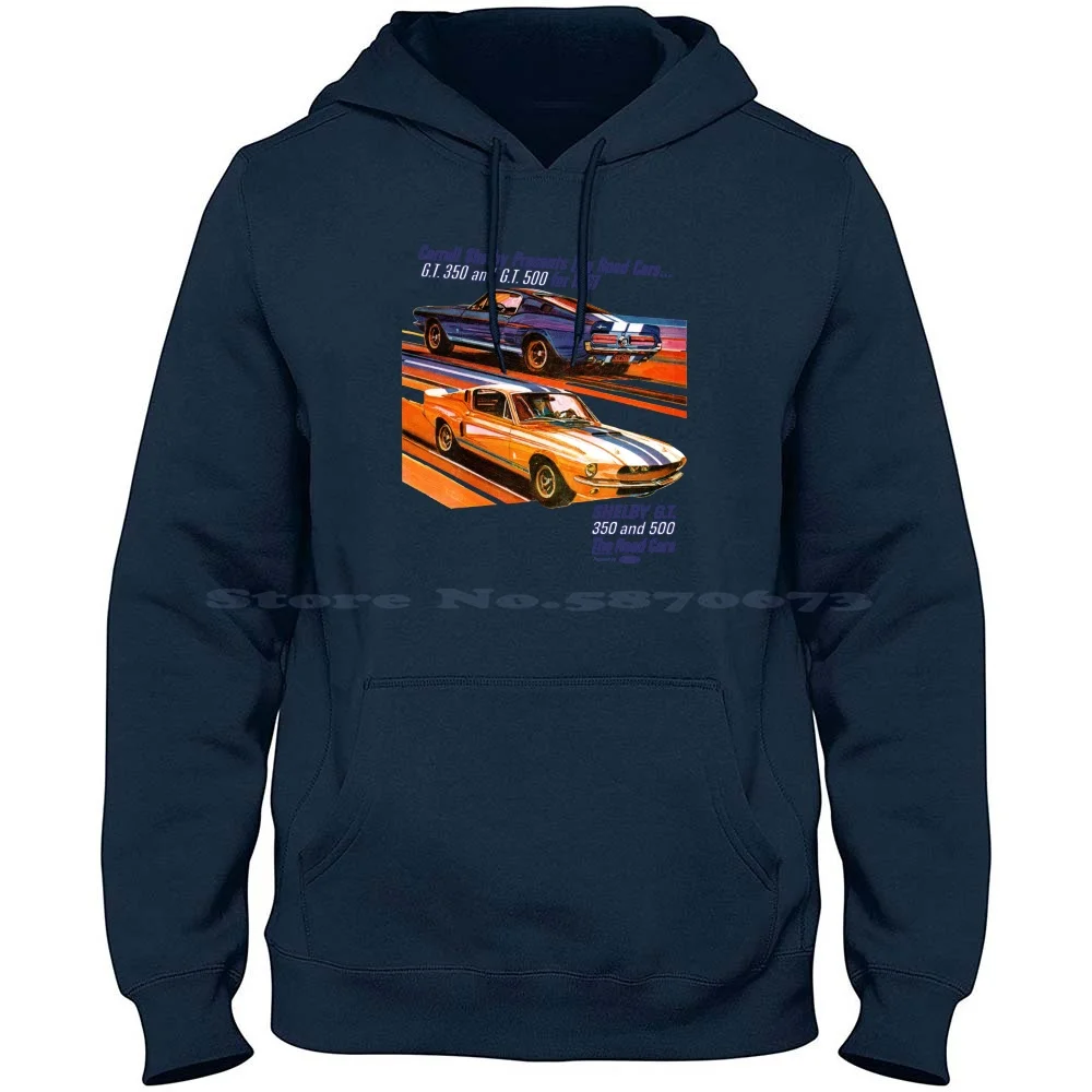 Shelby Gt 500 / Gt 350 100% Cotton Hoodie Shelby Gt350 Gt500 Muscle Car Car American 1960s 1970s 1980s Performance Sports