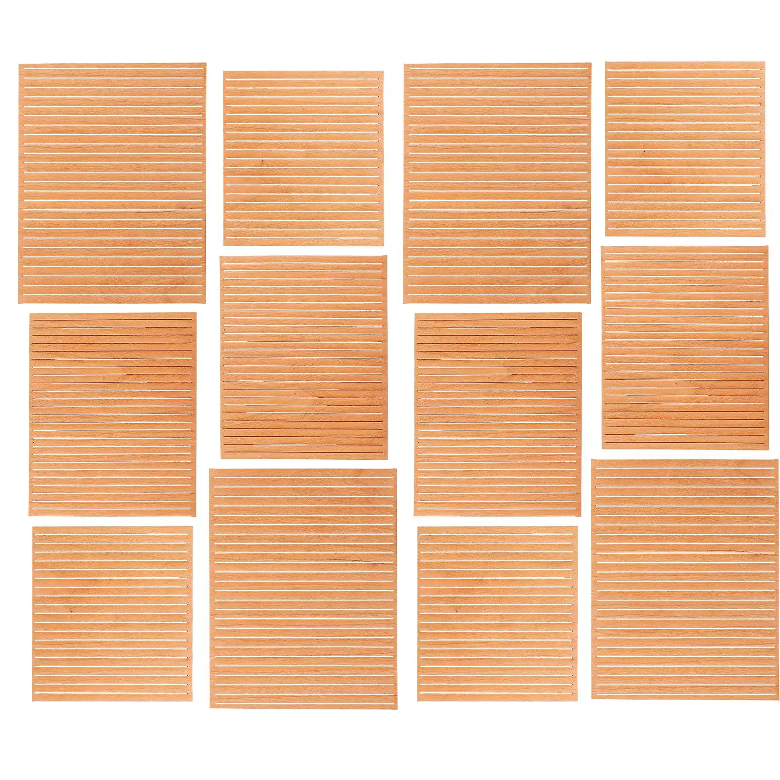 

80pcs Sailboat Accessories Deck Strips Maple Oak Teak Wood DIY Sea Deck Boat Flooring Miniature Dollhouse