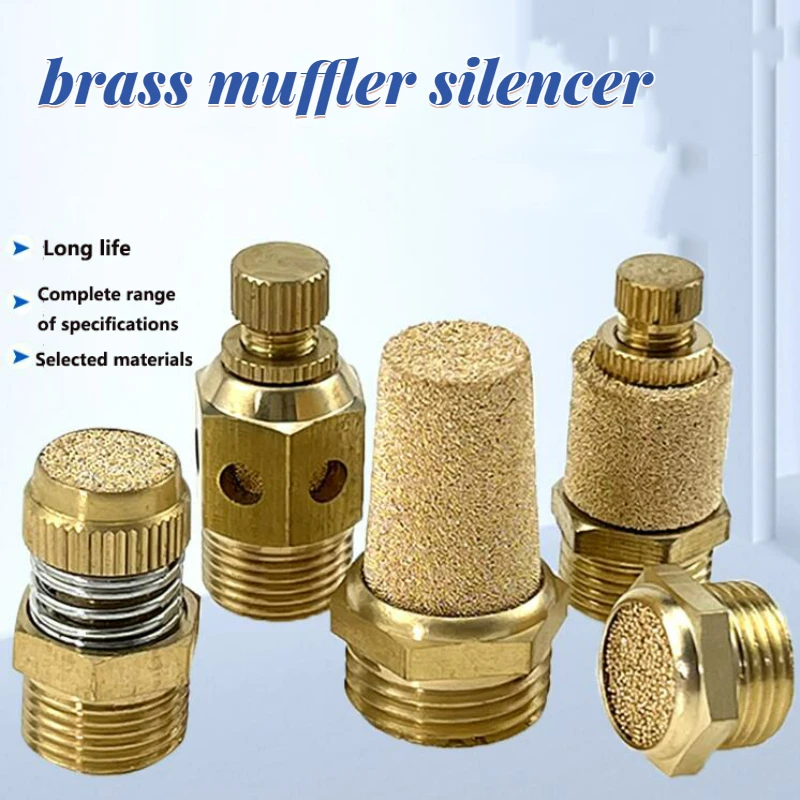 Brass Muffler Quick Exhaust Pneumatic Silencer Exhaust Air Muffler with Flow Regulator Muffling Throttle Valve STL 1/8 1/4 3/8