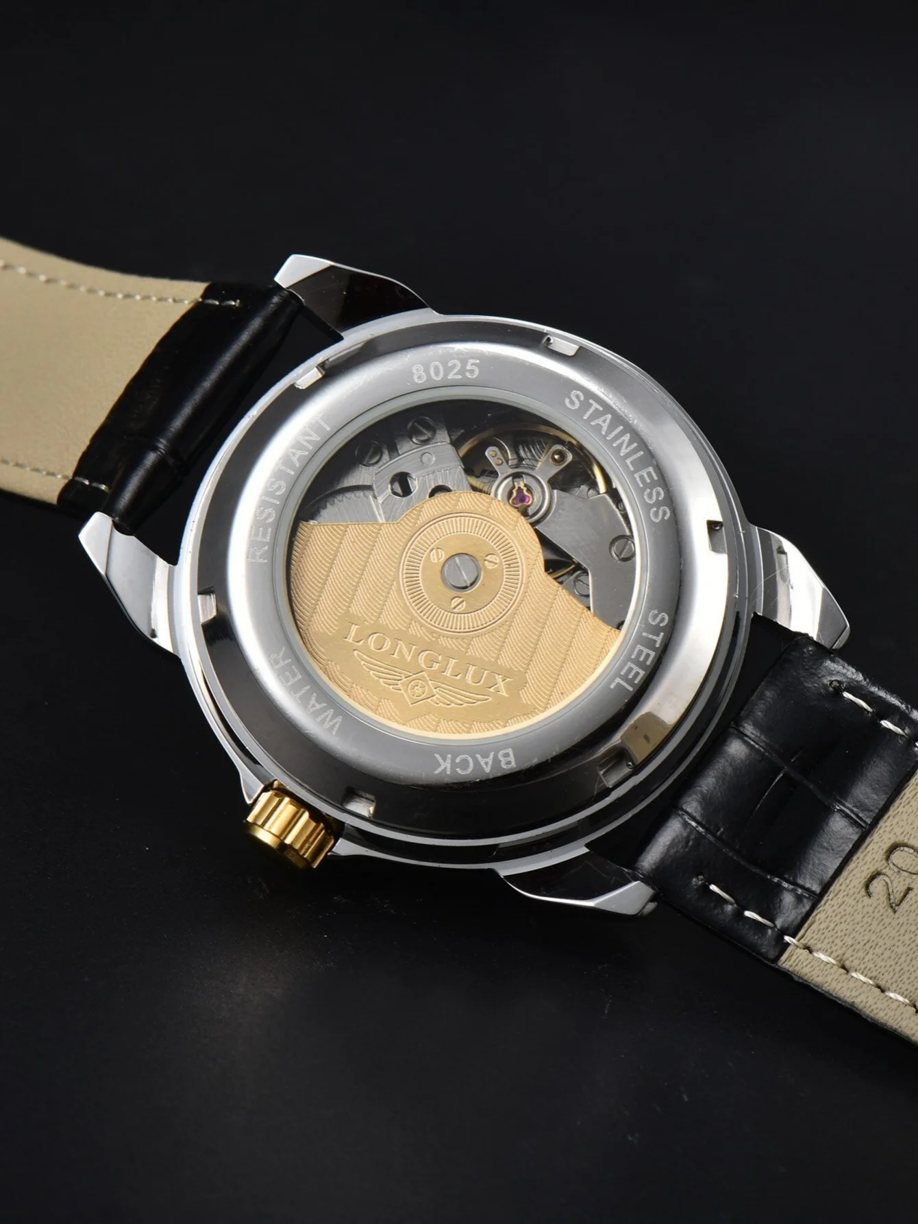 Men's Automatic Watch, Simple Mechanical Leather Timepiece