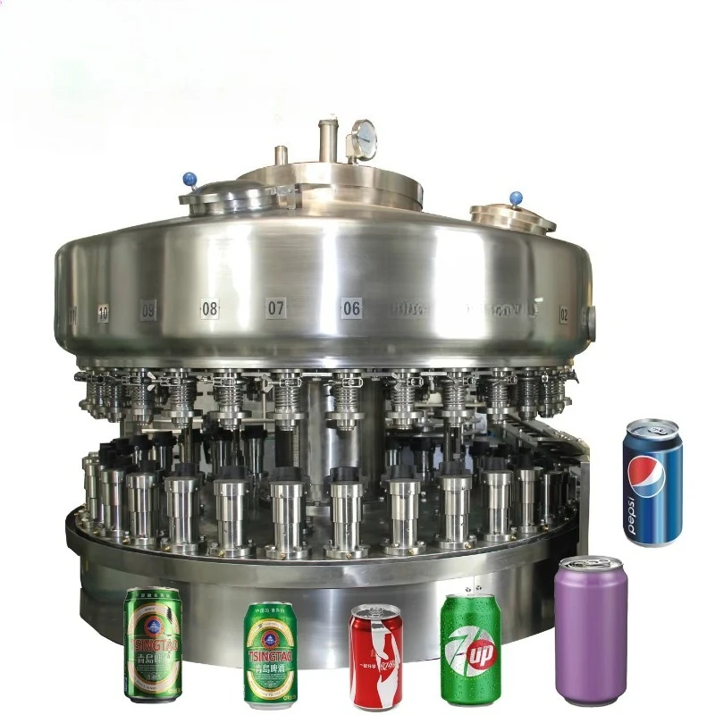 DZ016 Automatic Aluminum Can Soda Carbonated Drink Canning Machine Manufacturer Beer Can Filling Machine