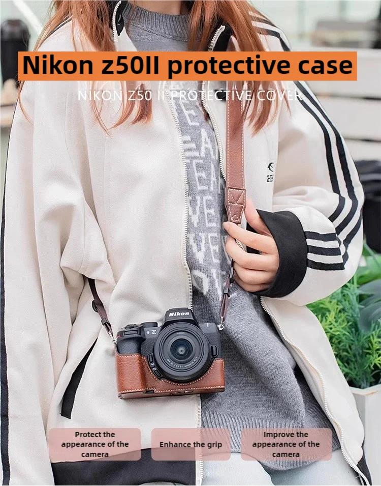 Camera Protective Case for Nikon Z50II Camera Case Z50II Leather Case Camera Bag