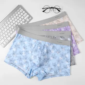 4Pcs Men's Boxer Shorts Underw...