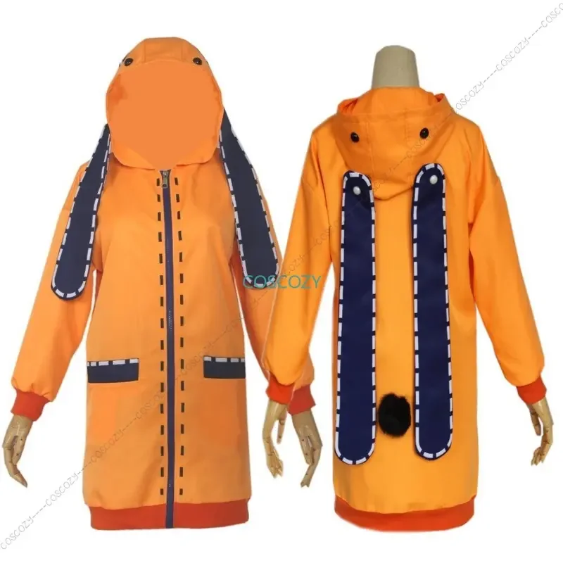 Anime Kakegurui Yomoduki Runa Cosplay Costumes Hoodie Compulsive Gambler Hoodies Orange Coat Sock Suit Halloween Cosplay Costume