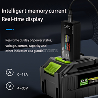KWS-DC28 0.96 Inch Intelligent Charging Tester 4-30V 12A Digital Voltmeter Ammeter TFT Screen Power Meter Voltage Current Tester