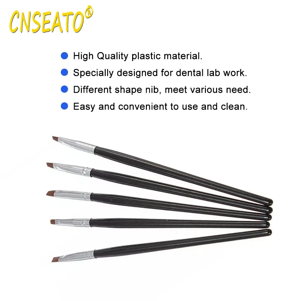 5 Pcs Dental Resin Brush Pens Resin Shaping Brushes  For Composite Cement Adhesive Porcelain Teeth Dentist Tools Dentistry Lab