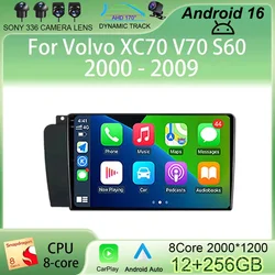 Android 16 For Volvo XC70 V70 S60 2000 - 2009 Radio Unit CarPlay Auto Multimedia Player Touchscreen Navigation Stereo NO DVD