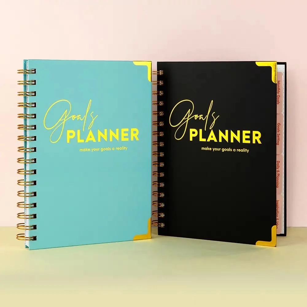 2025 Planner English Version Calendar Planner Notebook Coil Book Edge Wrapped Fine Gift Boxed A5 Note Taking