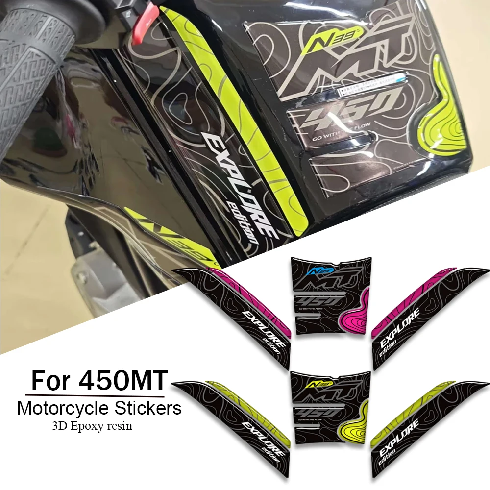 

For CFMOTO 450MT 450 MT 450 Mt Motorcycle Accessories Tank Pad Protector Sticker Decal 3D Epoxy Resin Sticker Kit