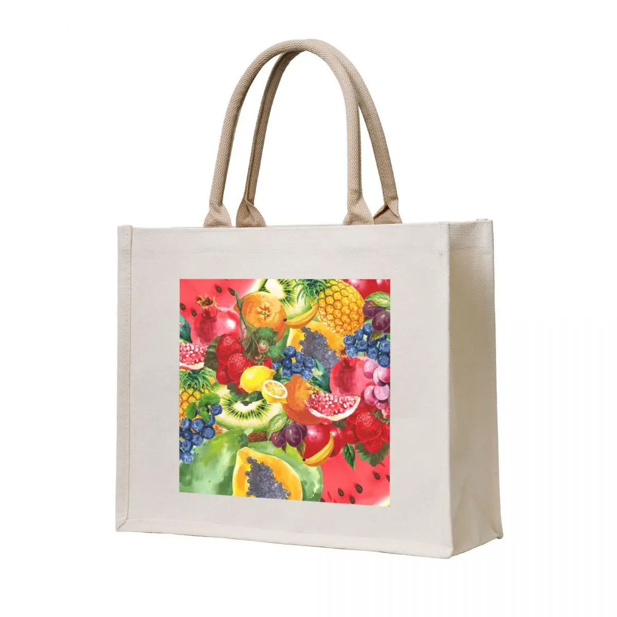 

Summer Fruit Tote Bag Large bags for women eco pack reusable shopping bag Canvas