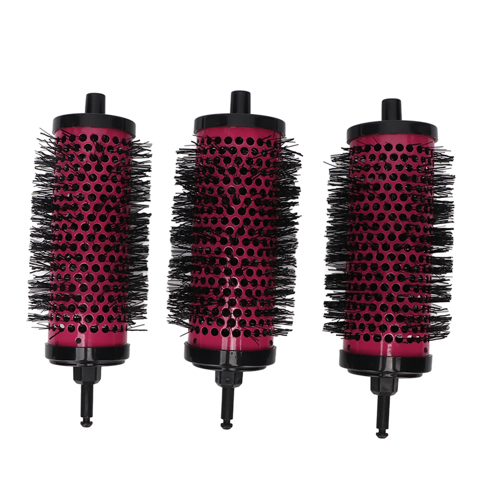 فرشاة بكرة شعر بمقبض قابل للفصل ، مشابك تثبيت ، برميل سيراميك من الألومنيوم ، مشط تجعيد الشعر ، مصفف شعر ، 6 في كل مجموعة