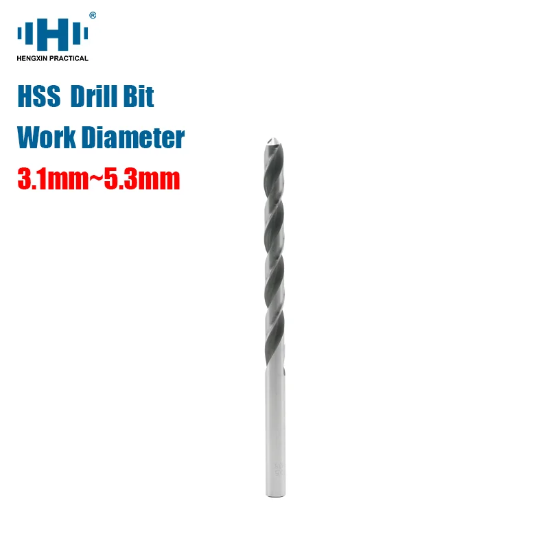 

HENGXIN 3.1mm--5.3mm 10pcs HSS Twist Fine Drill Straight Shank Drill Micro Straight Shank Wood Tools for Electric Drills