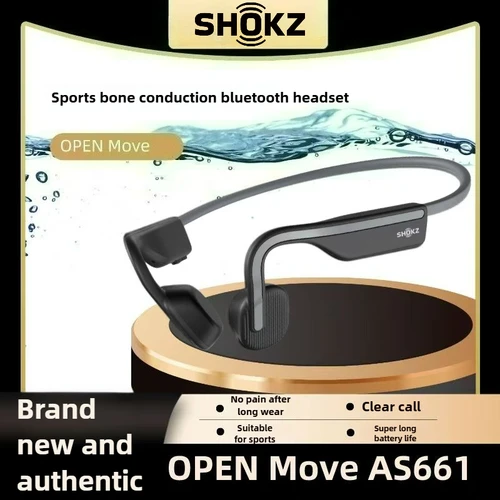 Original SHOKZ OpenMove S661 auriculares de conducción ósea IP55 auriculares inalámbricos resistentes al agua Bluetooth 5,1 auriculares deportivos de oído abierto