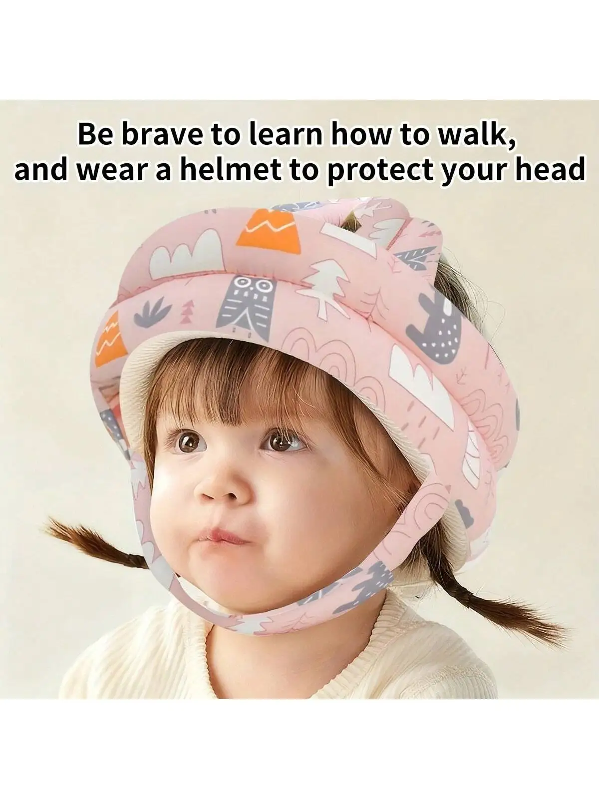1Pc Baby Head Protection Helmet, Suitable for Babies Aged 6-24 Months, for Crawling and Running, with Cute Cartoon Patterns, No Collision and Soft Padding, Adjustable Protective Cap, for Walking and Crawling, Perfect Gift for Babies on Halloween, Christmas, and Thanksgiving!