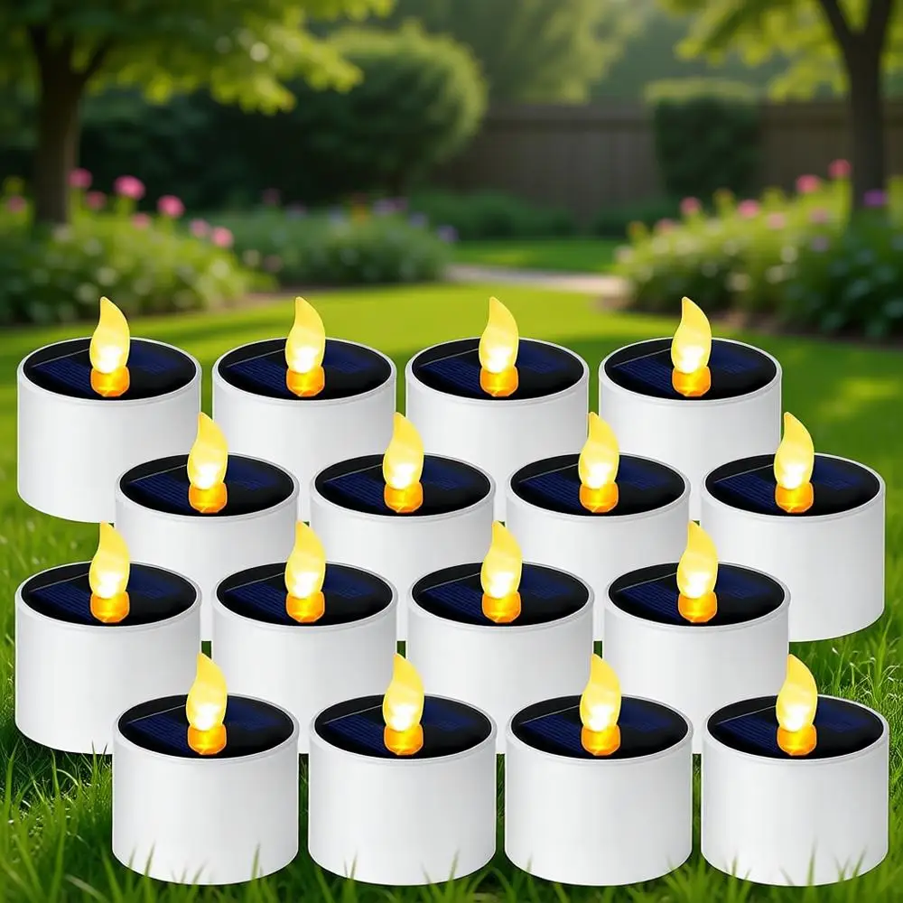 

24 Pcs Rechargeable LED Tea Light Candles for Outdoor, Garden Party, Camping, and Home Decor