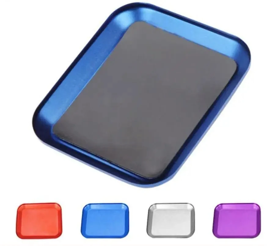 Ferramenta de reparo rc, placa de bandeja de parafuso magnético de liga de alumínio para avião, carro, barco, rastreador axial scx10 d90 d110, ferramenta de reparo de modelo