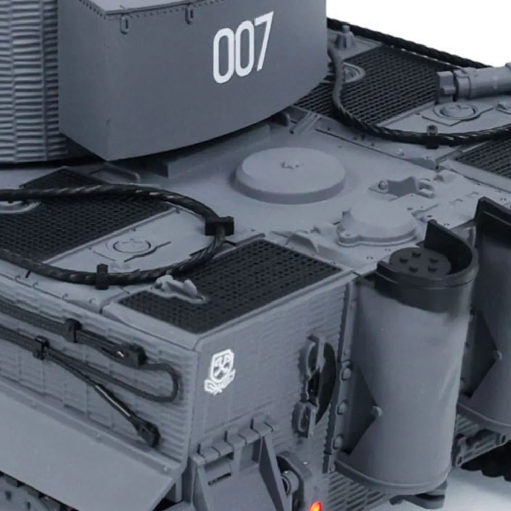 دبابة تايجن تايجر 1 للتحكم عن بعد بمقياس 1/24، نموذج دبابة عسكرية للقتال بالأشعة تحت الحمراء والتحكم اللاسلكي TH23571-SMT7