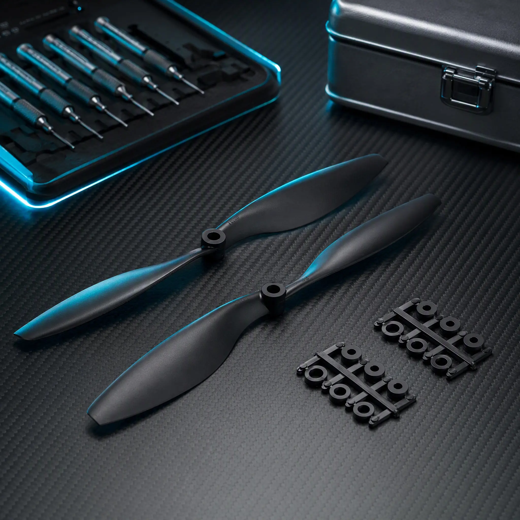 10x4.5 Inch 1045 Propeller Pair Black Heavy-Duty Hard Plastic for Rc Quadcopters Enhanced Stability