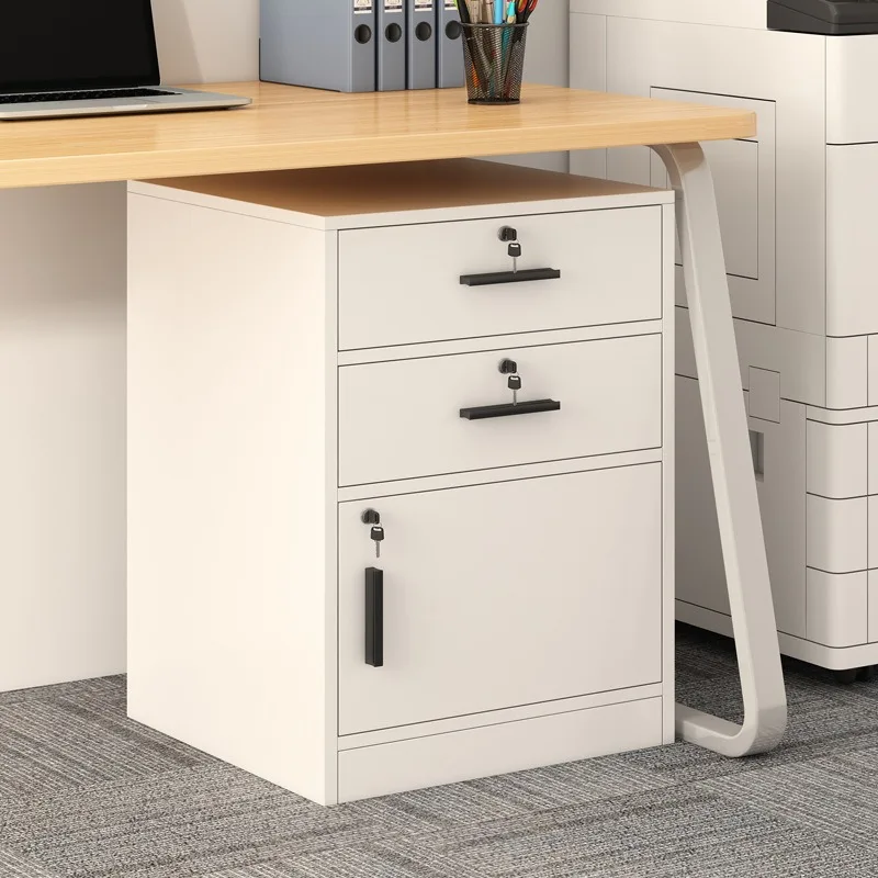 

Under Desk Storage Cabinet, Mobile Side Cabinet Small Floor Cabinet, Locking Drawer Storage Chest - Rolling Organizer Unit