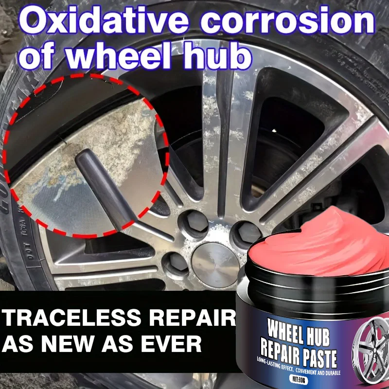 Universal Wheel Hub Repair Kit-Scratch, Fade Removal for Aluminum Alloy & Chrome Rims, Black and White Silvery Aluminum Alloy Ca