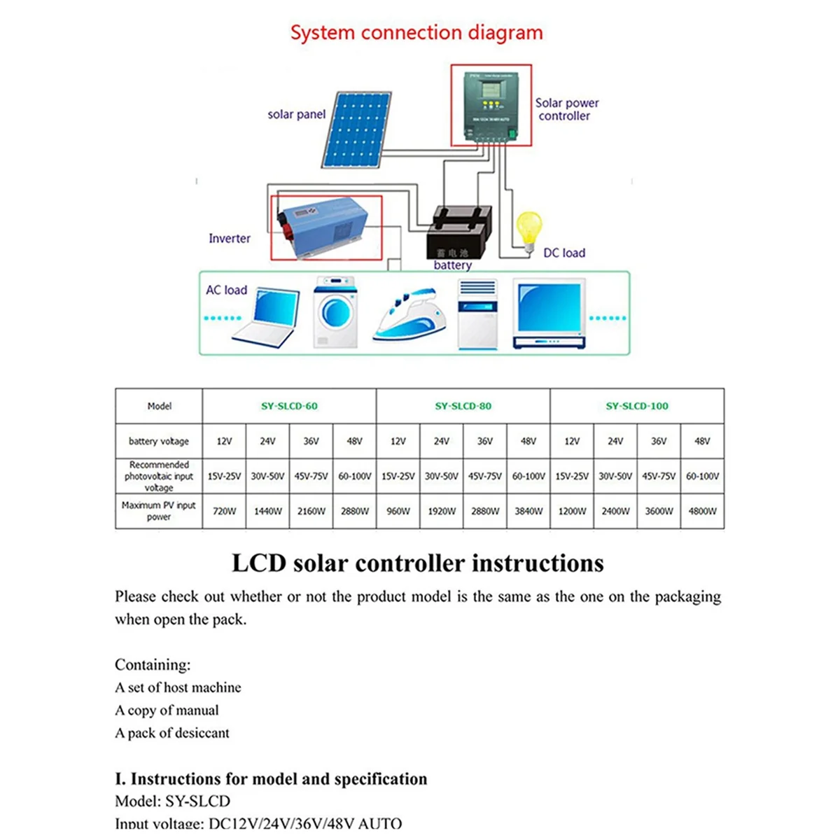 60A MPPT Solar Charge Controller 12V 24V 36V 48V Battery System Auto,PV Solar Panel Regulator