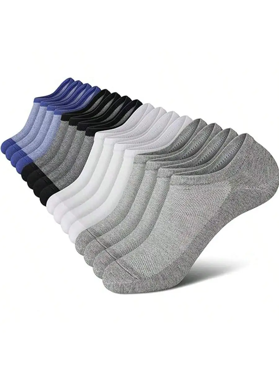 8 pairs of men\'s summer socks deodorant wicking sweat Summer thin men\'s solid color breathable boat