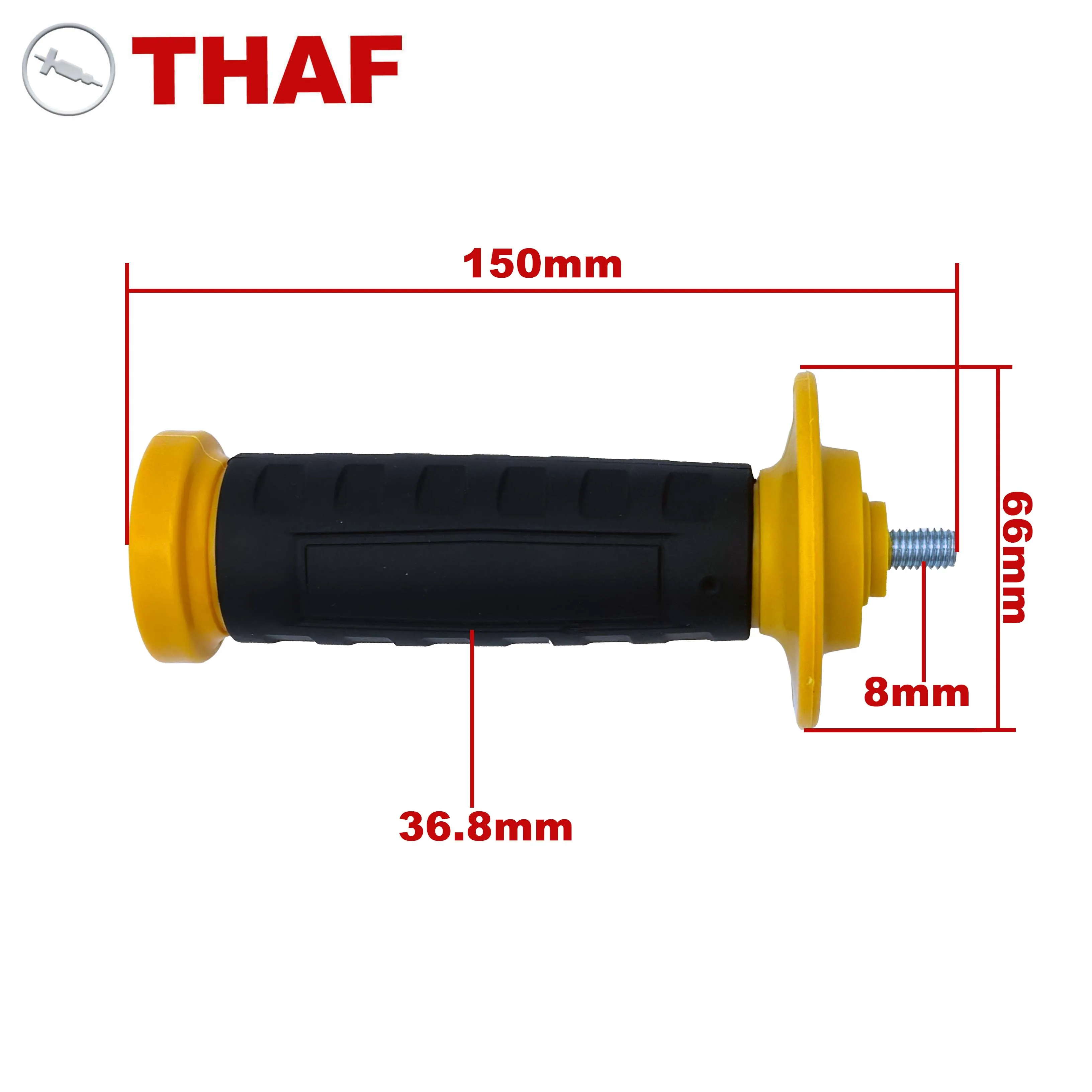 THAF M8 Thread Non-Slip Rubber Sleeve Angle Grinder Handle Power Tools Accessory