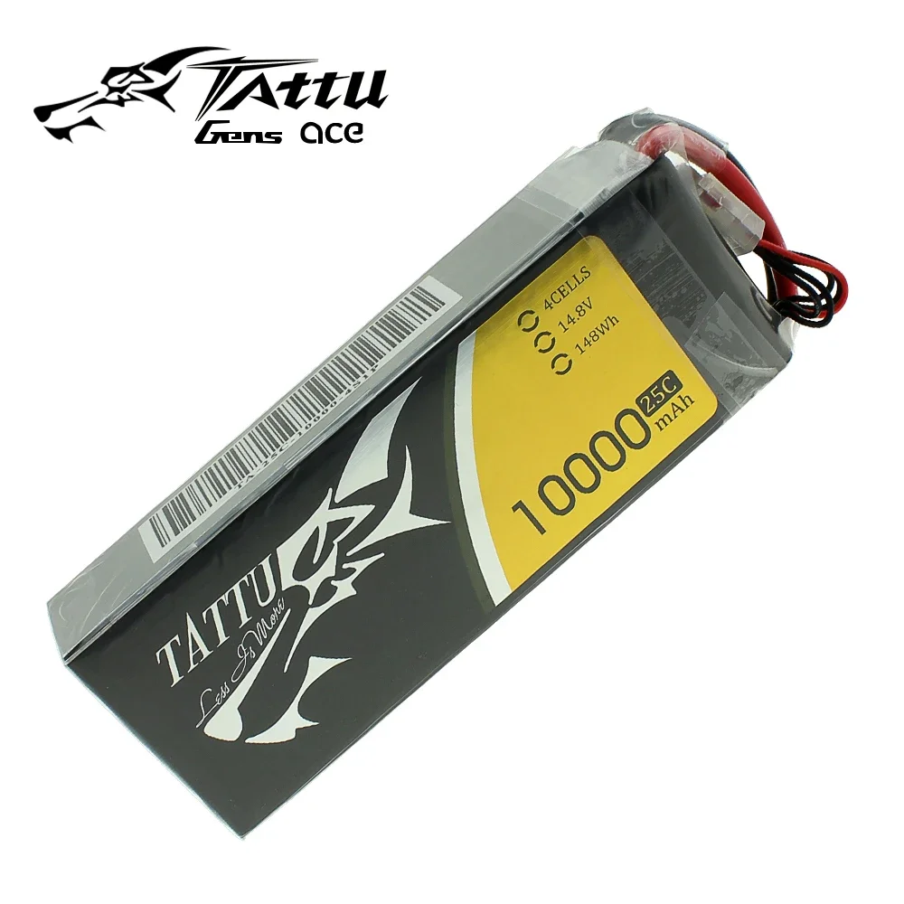 Tattu 10000mAh 4S 14.8V 25C 148Wh Lipo Battery for Large Model Aircraft Experimental Robots and other Dynamics