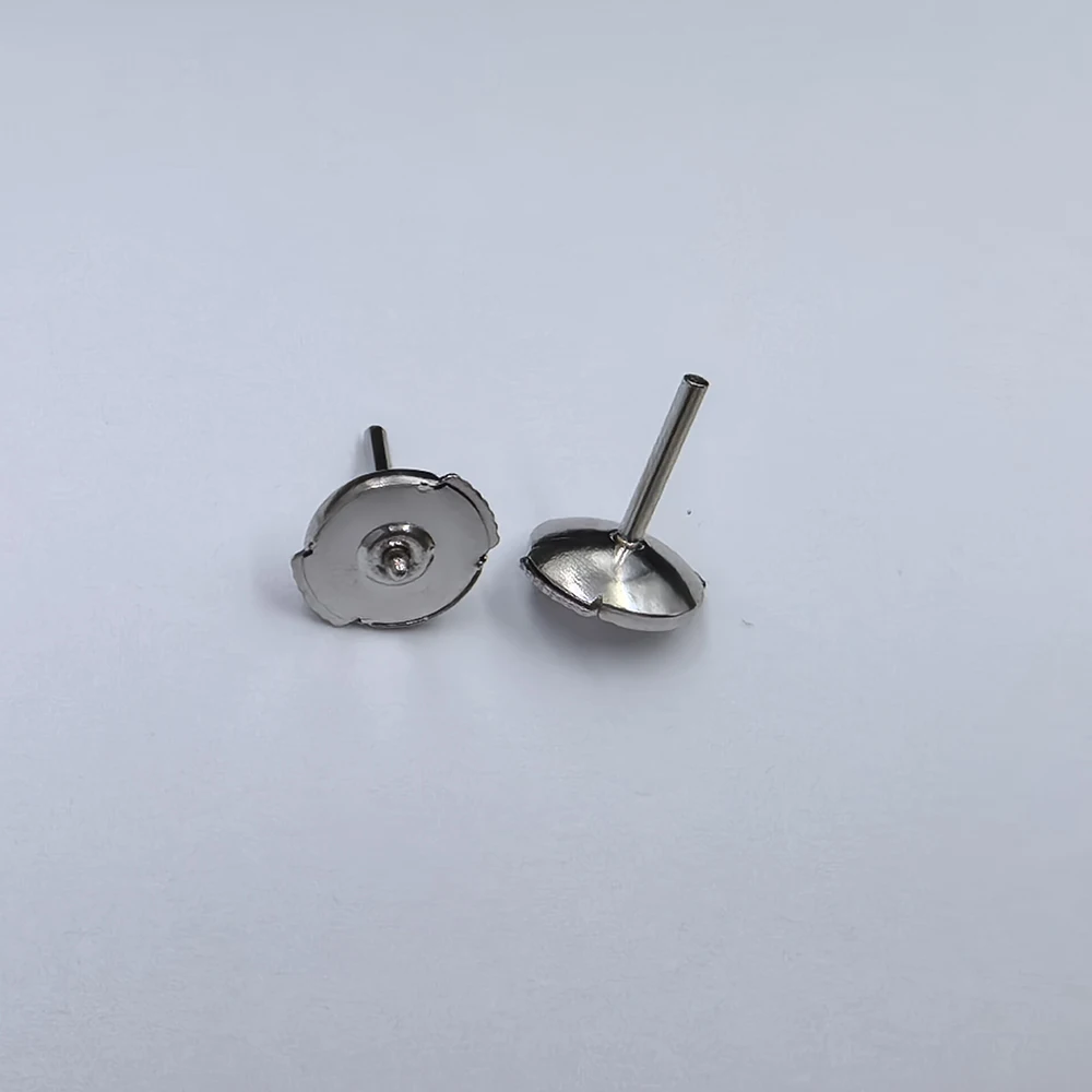 Sinya Solid Platinum Jewelry Findings Accessories PT950 Stamp Pure Real White Gold Stud Earring Disk Plate Stopper Lock Back