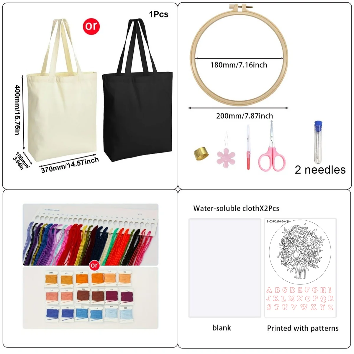 ThreadLux Stickerei-DIY-Set für Anfänger: Einfach zu machendes Weihnachtsgeschenk, dekoratives Kreuzstich-Set für die Familie – Detail 11