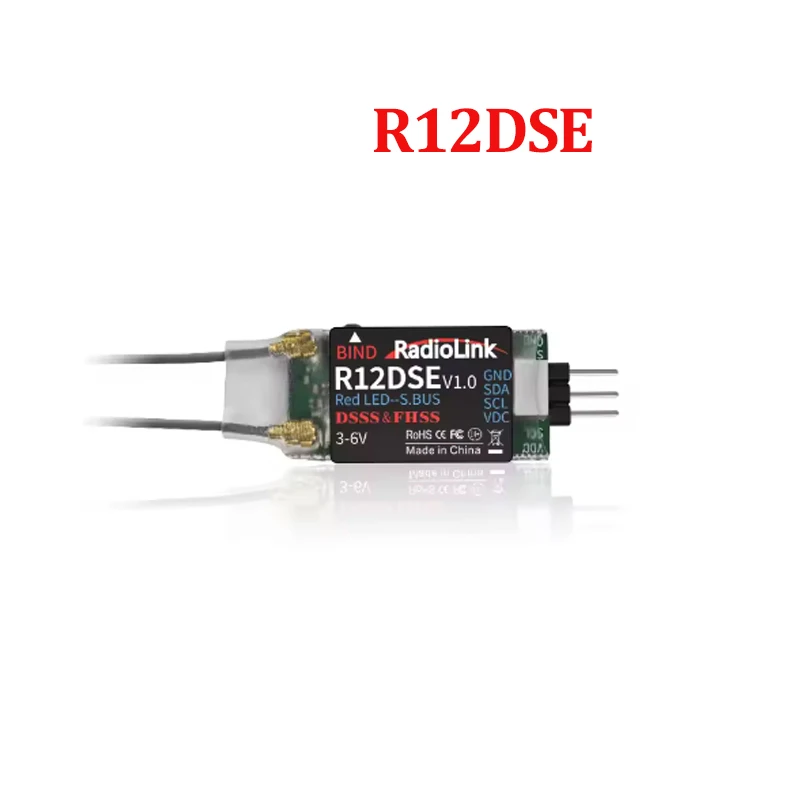 Radiolink R12DSE 2.4G 12CH DSSS FHSS приемник для передатчика AT9 AT9S AT10 AT10II