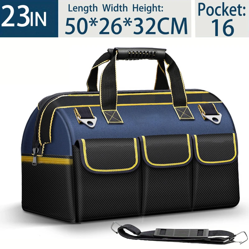 Multifunctionele 13in-23inch Gereedschapstas Dikker grote Capaciteit Waterdicht Slijtvast Toolkit MultiPocket Elektricien Opbergtas