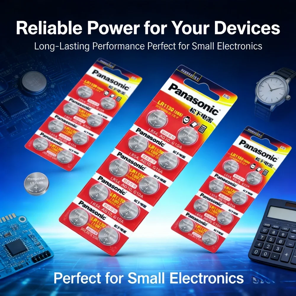

Батарейка щелочная Panasonic AG10 LR1130 SR54 1.55V | 2-30 шт. высококачественные батарейки длительного действия для часов, игрушек, калькуляторов, брелоков для ключей