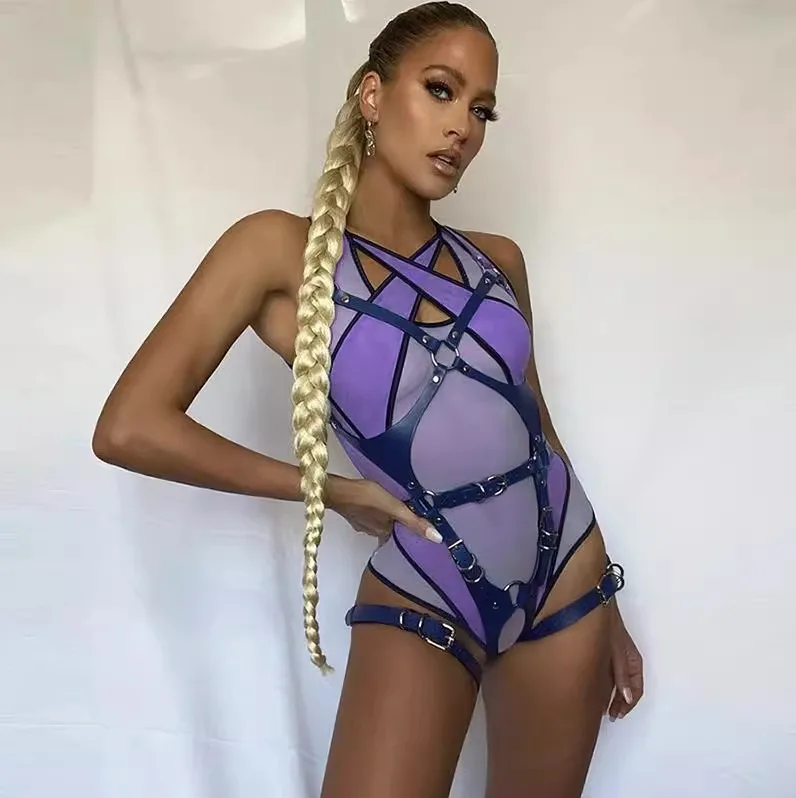 ملابس داخلية نسائية شبكية مثيرة من SINGREINY ملابس داخلية غير رسمية مفرغة بدون أكمام غمد 2025 ملابس داخلية للسيدات موضة الصيف ثوب فضفاض متين